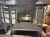 6 x Assorted Size and Style of Stainless Steel Prep Tables, with Additionl Shelf Over. Sizes are 2x 100cm x 60cm with Back Splash, 1 x !00cm x 60cm No Back Splash, 1 x 60cm x 60cm With Back Splash, 1 x 120cm x 60 with Shelf Over. - 4