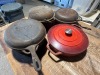 3 x Lodge Cast Iron Cooking Pots and 1 x Procook Cast Iron Cooking Pot. - 2