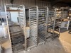 5 x Mobile Bakers Trollies to Include: 4 x 18 Rack Stainless Steel Bakers Racks (52cm x 77cm x 180cm) & 1 x 12 Rack Stainless Steel Bakers Rack (54cm x 50cm x 170cm).