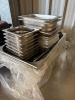 Quantity of Genware & Vogue Stainless Steel Bain Marie and Servery Inserts with 3 x Rubbermaid 18L Bins Storage Containers. - 2
