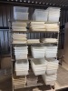 Rack Containing 42 x Assorted Vogue & Other Plastic Food Ingredient/Storage Containers with Lids.