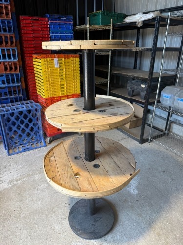 3 Tier Wood Display Unit. Size H148cm.