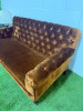 Brown Crushed Velvet Chesterfield Style Sofa. Size H83 x W190 x D94cm. - 3
