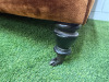 Brown Crushed Velvet Chesterfield Style Sofa. Size H83 x W190 x D94cm. - 5