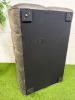 Crushed Grey Velour Upholstered Pouffe/Footstool with Button Detail. Size H38 x W83 x D50cm. - 3