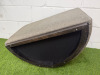 Quality Grey Material Half Circle Pouffe/Stool with Button Detail. Size H50 x W77 x D40cm. - 4
