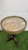 Antique French Style Marble Top & Brass Wine Table. Size H57 x Dia 34cm. - 2