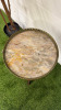 Antique French Style Marble Top & Brass Wine Table. Size H57 x Dia 34cm. - 4