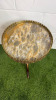 Antique French Style Marble Top & Brass Wine Table. Size H57 x Dia 34cm. - 2
