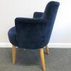 "Conran" Navy Blue Velvet Chair. Model EG0095 - 3