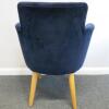 "Conran" Navy Blue Velvet Chair. Model EG0095 - 4