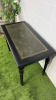 Black Painted Wooden Side Table/Desk with Dark Green Leather Inlay. Size H77 x W110cm x D57cm. - 4