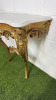 Antique French Louis XV Style Carrera Marble & Gilt Console Table. Size H80 x W82 x W38cm. - 3