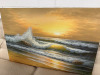 Canvas Sunset Shoreline Picture. Size 91 x 61cm. - 3