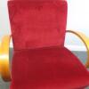 "Hudson" Cava Chair with Arms in Aladdin Red Velvet & Standard Wood Colour. Model HUD62. Year 2000 - 6