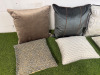 6 x Feather Filled Assorted Cushions. - 2