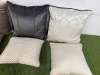 6 x Feather Filled Assorted Cushions. - 3