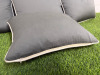 4 x Grey & White Trim Feather Filled Cushions. Size 45 x 35cm. - 3