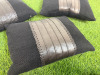 3 x de Le Cuona Black & Brown Faux Leather Feather Filled Cushions. Size 40 x 30cm. - 2