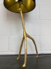 Porta Romana Giraffe Lamp in Decayed Gold with Black Shade. H83cm. - 2