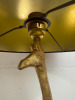 Porta Romana Giraffe Lamp in Decayed Gold with Black Shade. H83cm. - 3