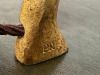 Porta Romana Giraffe Lamp in Decayed Gold with Black Shade. H83cm. - 4