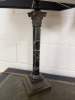 Pair of Bella Figura Lighting, TL91 Marble & Brass Colum Table Lamps with Grey Shade. H77cm. - 2