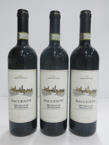 3 x Bottles of Saccente Brunello Di Montalcino, 2019, 750ml.