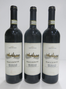 3 x Bottles of Saccente Brunello Di Montalcino, 2019, 750ml.