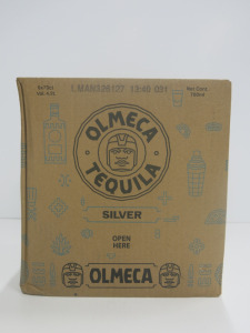 Case of 6 Bottles of Olmeca Silver Tequila, 700ml.
