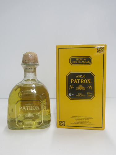 2 x Bottles of Anejo Patron Tequila, 700ml, with 1 x in Original Box.