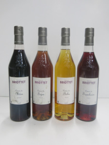 10 x Bottles of Edmond Briottet Liqueur to Include: 5 x Cr&egrave;me de Mivre, 2 x Figue, 2 x Peche & 1 x Framboise.