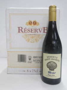 Case of 6 Bottles of Saint Jacques Reserve Merlot, 750ml.