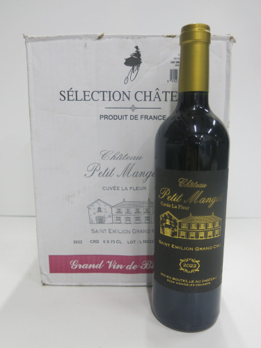 Case of 6 Bottles of Petit Mangot Cuvee La Fleur Saint Emilion Grand Cru, 750ml.