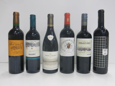 6 x Assorted Bottles of Red Wine (As Pictured).