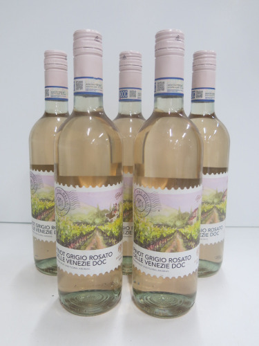 5 x Bottles of Delle Venezie Doc Pinot Grigio Rosato, 2025, 750ml.