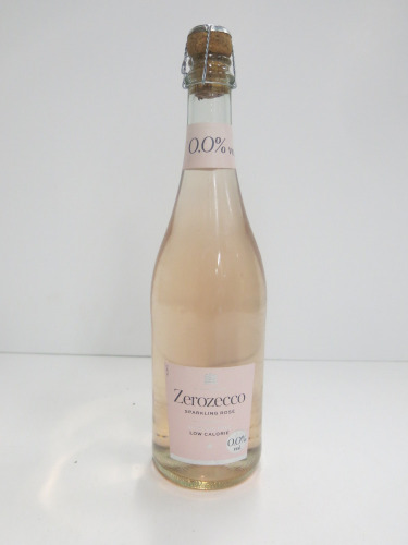 Bottle of Zerozecco Alcohol Free Sparkling Rose, 750ml.