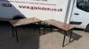 6 x Rectangular Resin & Timber Top Dining Tables with Metal Frame & Folding Legs. Size H70 x W129 x D75cm. - 4