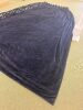 Pair of Quality Dark Blue Crushed Velvet, Thick Curtains. Size H350 x W130cm. - 3