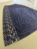 Pair of Quality Dark Blue Crushed Velvet, Thick Curtains. Size H350 x W130cm. - 2