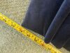 Pair of Quality Dark Blue Crushed Velvet, Thick Curtains. Size H350 x W130cm. - 6