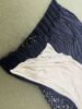Pair of Quality Dark Blue Crushed Velvet, Thick Curtains. Size H350 x W130cm. - 7