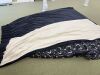 Pair of Quality Dark Blue Crushed Velvet, Thick Curtains. Size H350 x W130cm. - 8