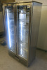 Prodis Stainless Steel 2 Door Illuminated Beer Cooler, Model , Size H182 x W90 x D52cm. - 2
