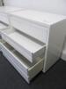 Pair of White Gloss 3 Drawer Soft Close Chest of Drawers. Size H85cm x W90cm x D46cm - 4