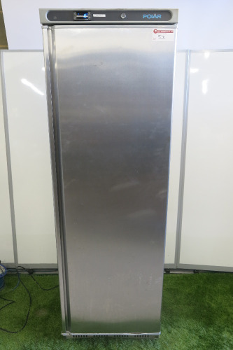 Polar Upright Stainless Steel Freezer, Model CD083, S/N 21045135.Size H186 x W60 x D60cm.