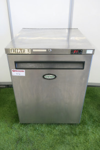 Foster Stainless Steel Under Counter Freezer, Model LR150-A, S/N E5386121. Size H80 x W60 x D65cm.