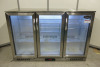 Sterling Pro Triple Glass Door Bottle Cooler, Model SPNC-STS, Size H90 x W133 x D50cm