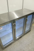 Sterling Pro Triple Glass Door Bottle Cooler, Model SPNC-STS, Size H90 x W133 x D50cm - 2