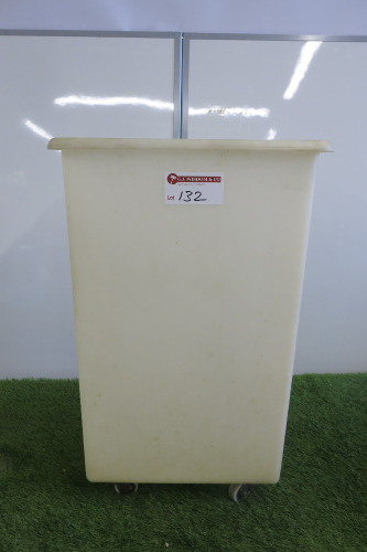 Mobile Plastic Ingredient Bin, Size H70 x W47 x D47cm.